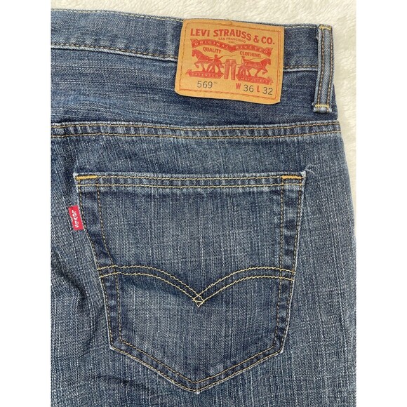 Levi's Jeans Men's 569 Loose Straight Fit Denim Size 36x32 Medium Wash - Picture 4 of 11